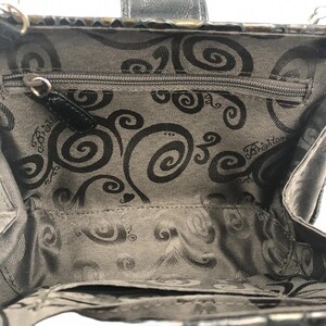 Bolso de noche Brighton Luminesce de piel de serpiente de pitón negra con broche de cristal, nuevo en embalaje original imagen 5