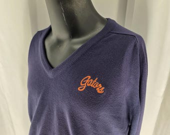 Vintage SporThomson Florida Gators Knit Sweater L 80s 90s UF