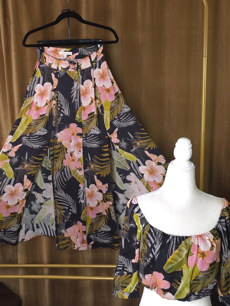 Conjunto de falda y top corto de mezcla de seda "Favorite Daughter" Talla 2 imagen 2