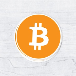 Bitcoin-sticker – BTC-sticker, crypto-sticker voor laptop, cadeau voor HODL-traders, cadeau voor cryptoliefhebbers, blockchain-sticker