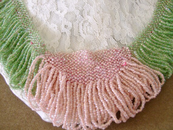 3 Colors Necklace Seed Bead Vintage Necklace....H… - image 2