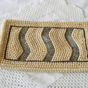 Clutch de perlas de Japón, bolso vintage con cuentas - Clutch vintage con cuentas