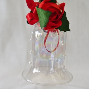 Christmas Ornaments .... Glass Christmas Bell Ornament...... Vintage Christmas Glass Bell Ornament