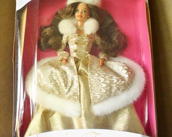 Barbie Doll Winter Fantasy Barbie in Original Box ......Vintage  1995 Barbie in Box