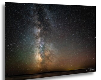 Milky Way Photo Yellowstone Lake Night Sky Print, Star Photography Wall Art, Galaxy Art Print, Astrophotography Decor, Night Sky Artwork