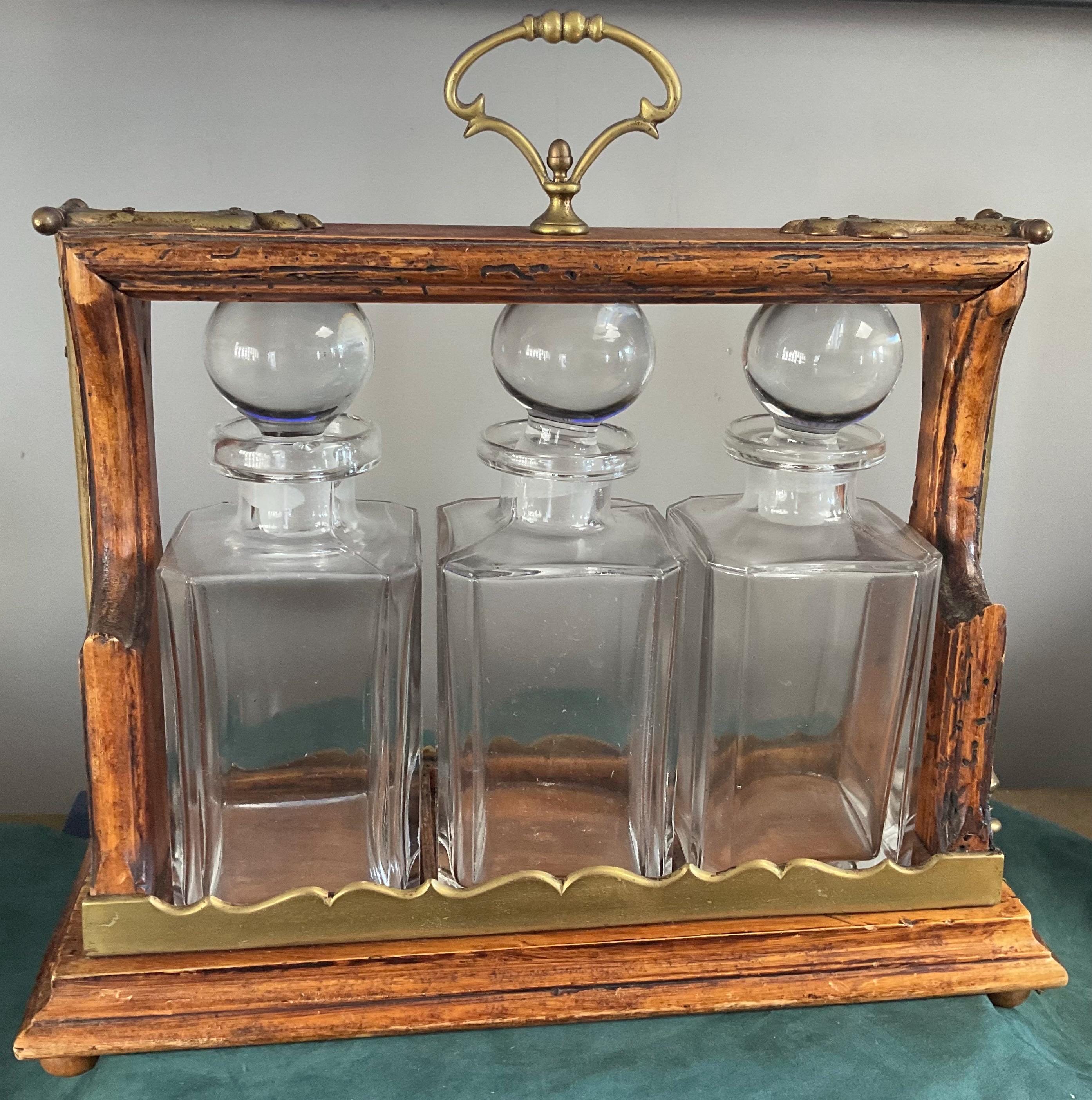 Antique Tantalus Decanter - Etsy