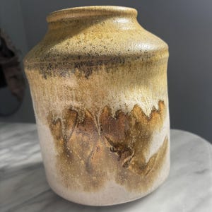 Handcrafted off-white  stoneware container kitchen decor rustic pottery  collection