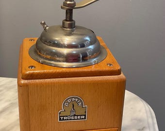 Vintage German Armin Trosser coffee grinder rustic kitchen decor