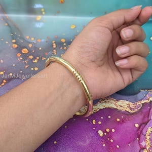 Brazalete de latón macizo hecho a mano para mujer, brazalete para hombre y mujer, pulsera minimalista, brazalete étnico tribal, regalo para ella, brazalete tradicional indio