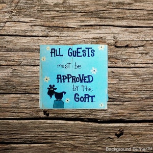 Handmade wood sign - Father's Day, custom wood sign - hand painted goat sign - handmade wood sign - custom wood goat sign - home decor sign
