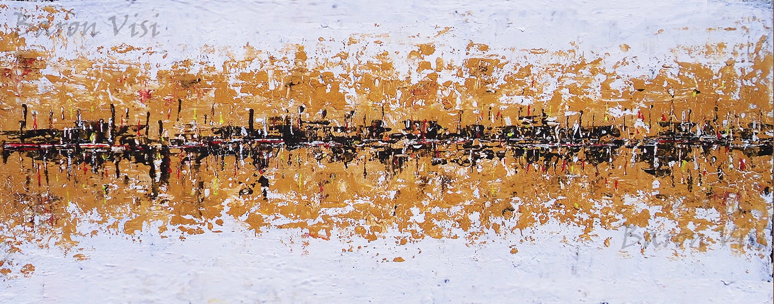 Brown Yellow Ochre Abstract Acrylic Painting Art Canvas 72 Etsy