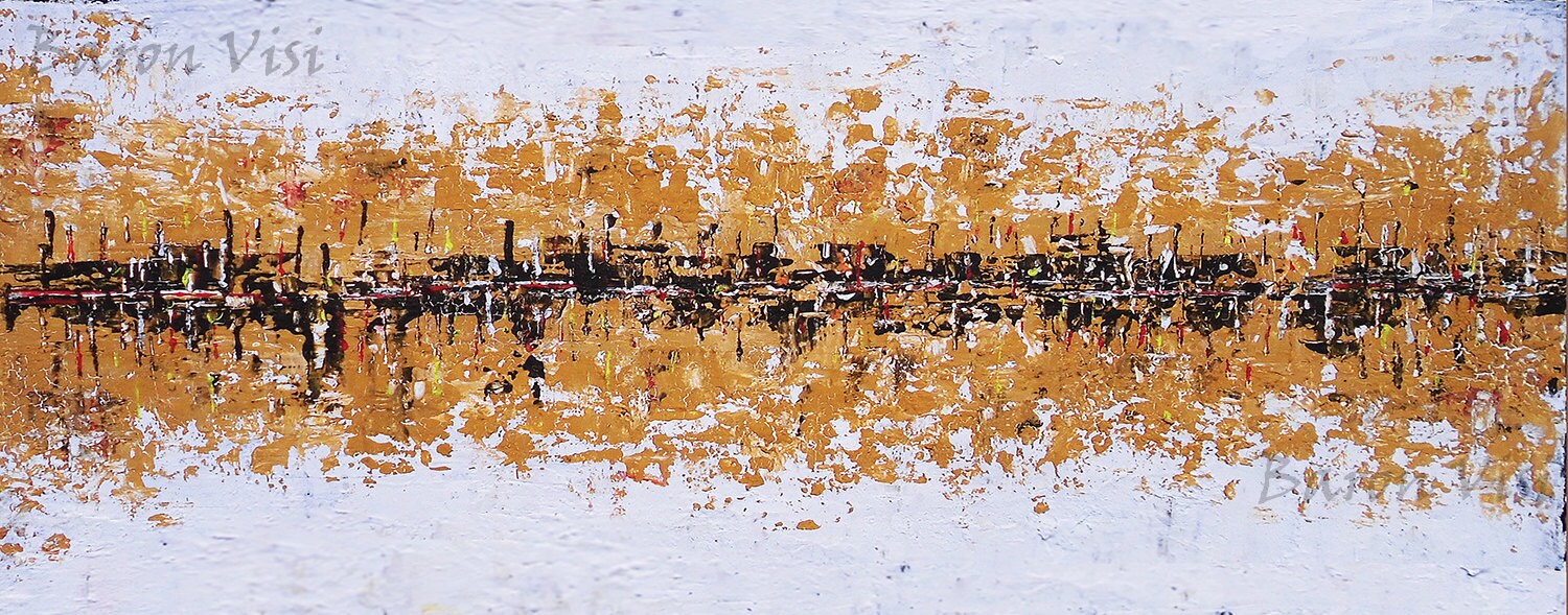 Brown yellow ochre Abstract Acrylic Painting art canvas 72 Etsy