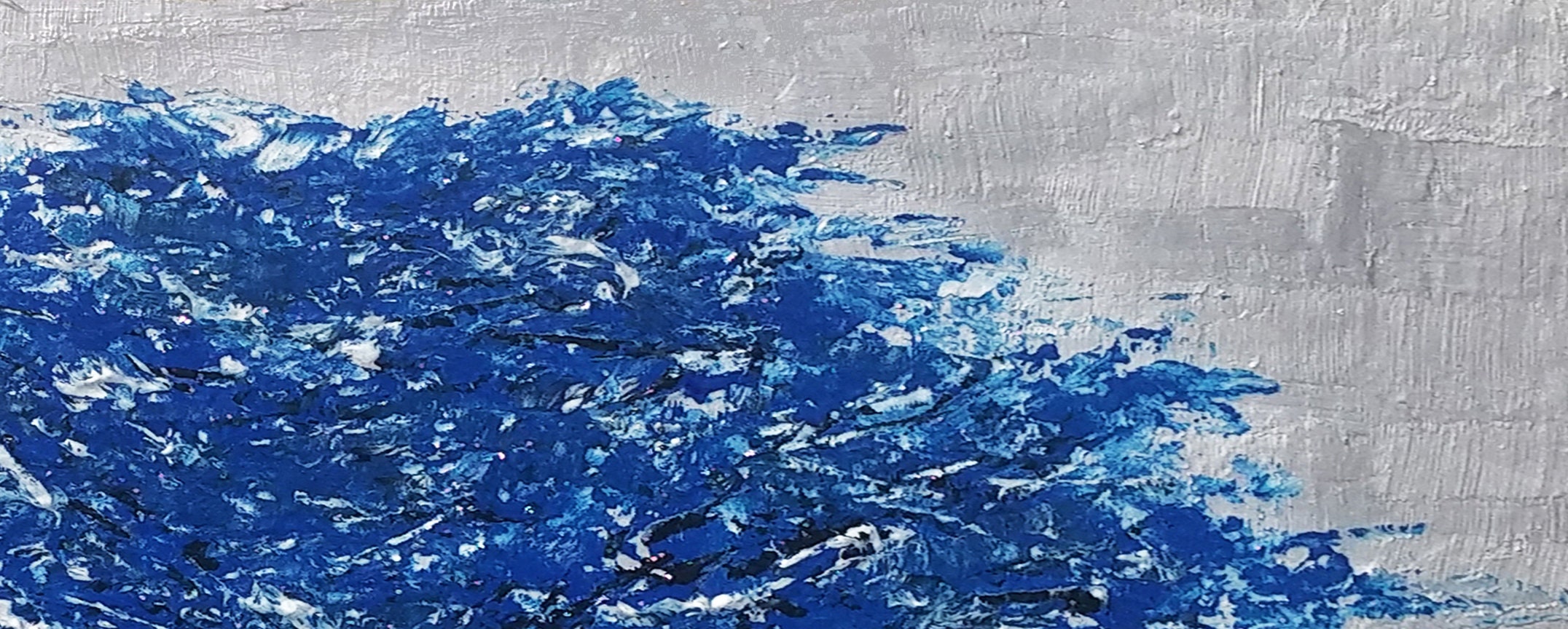 Blue Silver Tree Art Abstract Painting Acrylic Painting Oil Etsy UK