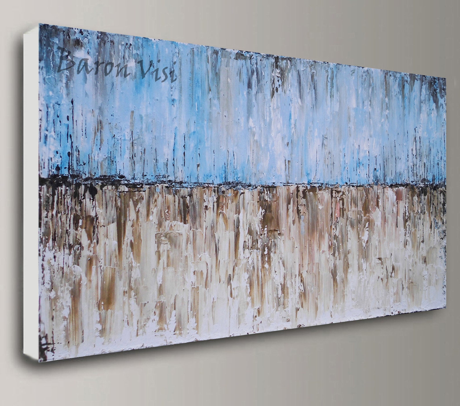 Blue Brown Painting Abstract Painting Acrylic Art Painting - Etsy