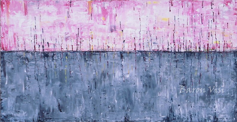 Rosa grau Malerei abstrakte AcrylMalerei große Wand Fine Art Etsy