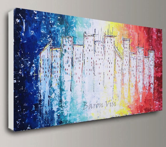 Abstract Painting Acrylic Painting Art Panting Multi Colour Trees Large  Canvas Wall Art Home Office Decor Modern Palette Knife Visi Custom 