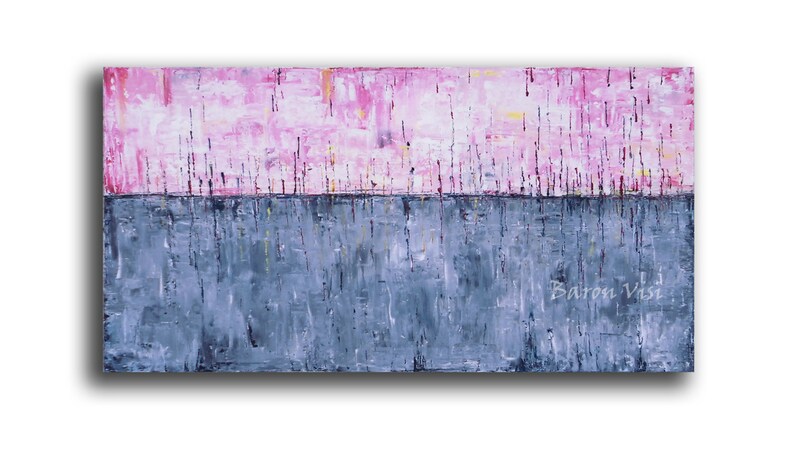 Rosa grau Malerei abstrakte AcrylMalerei große Wand Fine Art Etsy
