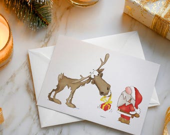Santa&Eric – For You – 4x6" Folded Christmas Card with Envelope