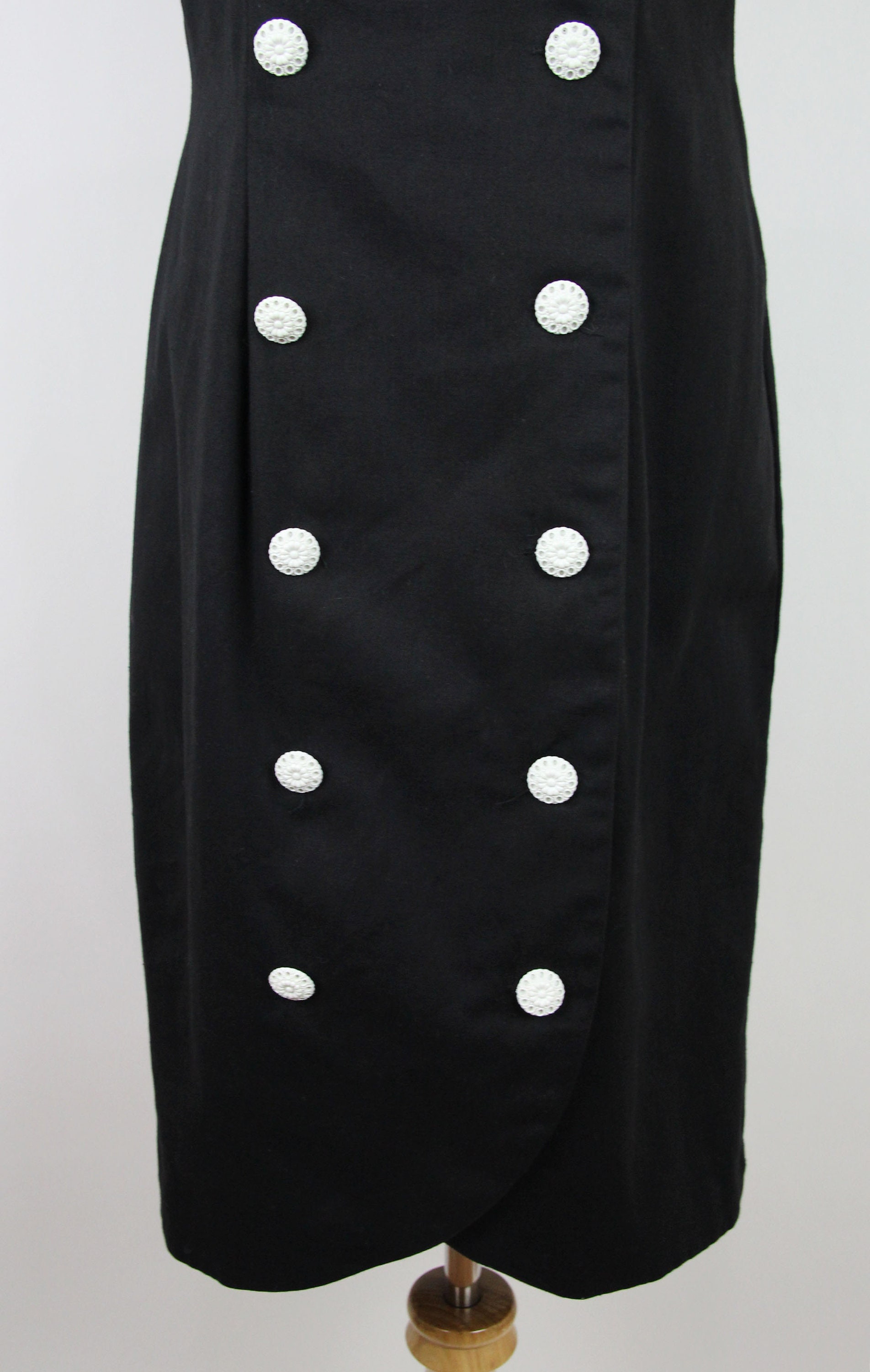 Vintage 90s Does 40s Black Pencil Dress S / M Strong - Etsy
