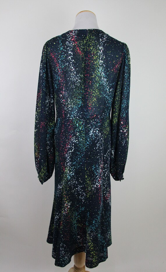 Vintage Japanese Paint Splatter Print Dress, MEDIUM, … Gem