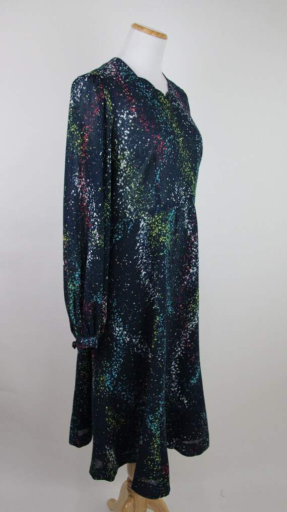 Vintage Japanese Paint Splatter Print Dress, MEDIUM, … Gem