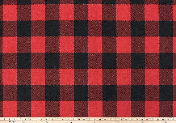 Red Buffalo Check Curtains Rod Pocket Farmhouse Plaid Etsy