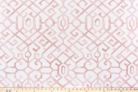 Pale Pink Blush Geometric Drapes Jing Slub Canvas Baby Etsy