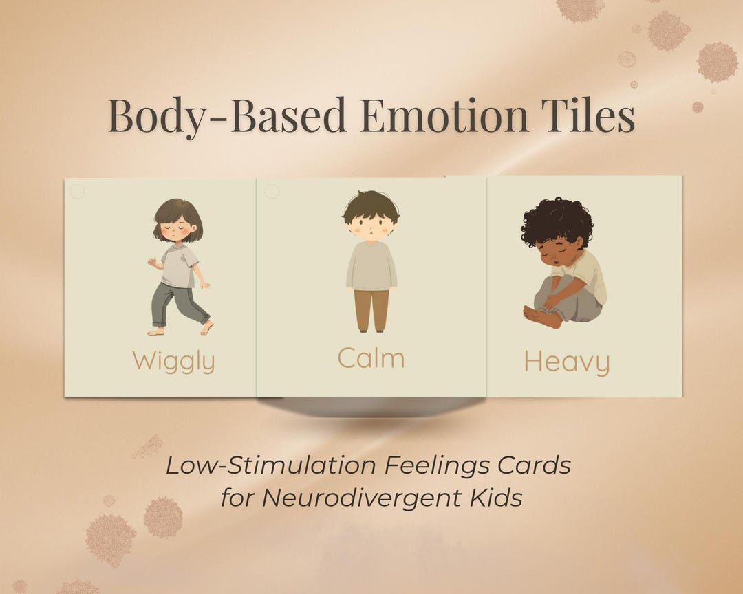 Body-based Emotion Cards for Kids With ADHD & Autism | Low-stimulation ...