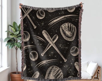 Baseball Woven Blanket, Baseball Gifts