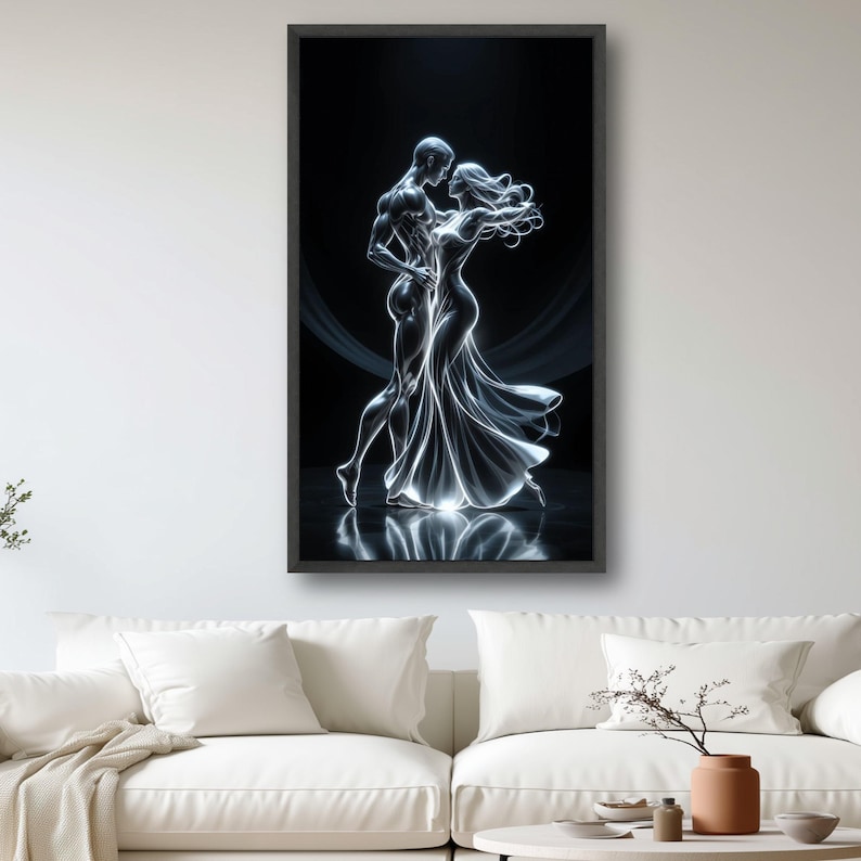 Glowing Couple Dance Canvas Romantic Silhouette Modern Wall Decor glowing-couple-dance-canvas-romantic-silhouette-modern-wall-decor