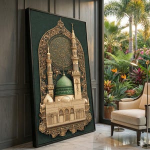 Hellseher Moschee Leinwand Kunst, Islamische Architektur, Arabische Kalligraphie