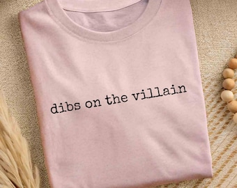 Dibs on the Villain Shirt, Dark Romance Tee for Fantasy Readers, Villain Era Bookish Shirt, Romance Booktok Gift,Fantasy Romance Reader Gift