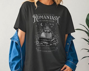 Camiseta Romantasy, Camiseta de Fantasía Romántica para Lectores / Regalo Estético BookTok, Camiseta del Club de Lectores Romantasy, Top de Fantasía Literaria para Mujer