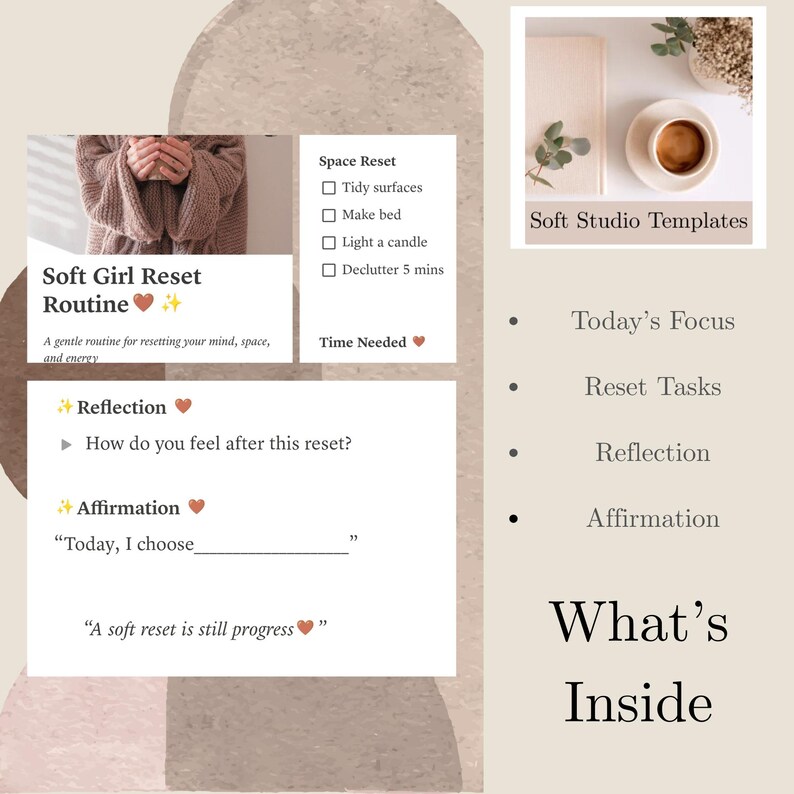 Soft Girl Notion Template | Mind & Space Reset Routine (PDF) - Etsy