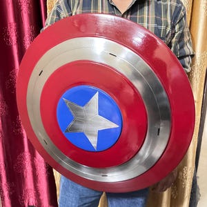 Captain America Shield Replica – 1:1 Scale Metal Prop, Cosplay, Comic Con Gift image 1