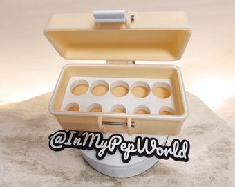 Estuche organizador de almacenamiento para viales de 10 unidades (3 ml y 10 ml), estuche para péptidos.