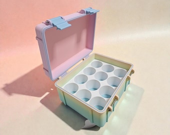 Estuche para viales de 12 unidades de 30 ml: organizador de almacenamiento, estuche para péptidos, color personalizado, para viajes, para agua destilada