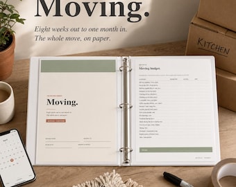 Moving Binder Printable | Moving Checklist | New Home Organizer | Moving Day Planner PDF