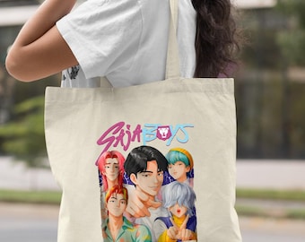 Kpop Demon Hunters Tote Bag, Huntrix Tote Bag, Kpop Tote Bag, Saja Boys Boy Band Bag, Kpop Saja Boys Bag, Saja Boys Fan Bag