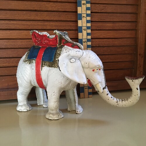 Vintage Cast Iron Mechanical Piggy Bank Etsy