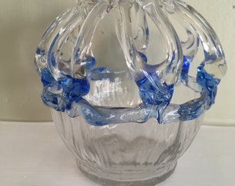 Handblown flower frog