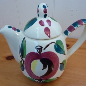 Purinton slip ware pottery teapot