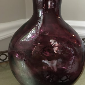Amethyst handblown vase