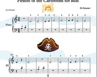 Partition piano Pirates des Caraïbes pour enfants PDF