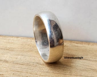 Solid 925 Sterling Silver Band Ring~ Handmade Jewelry ~ Gift For Father ~ New Year Gift