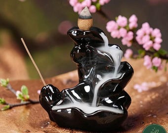 Quemador de incienso de reflujo con cascada