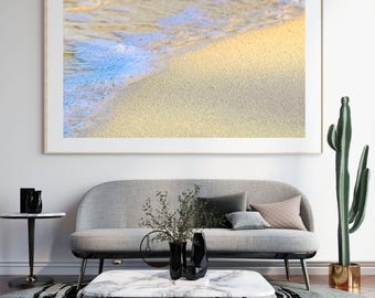 Beach Abstract Photography Wall Art, Coastal Ocean Photography, Dreamy Seascape Print