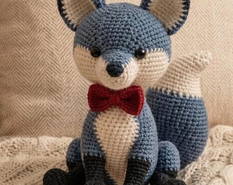 Plush Fox Crochet Pattern Amigurumi Fox PDF Tutorial for Beginners 23–26 cm Toy