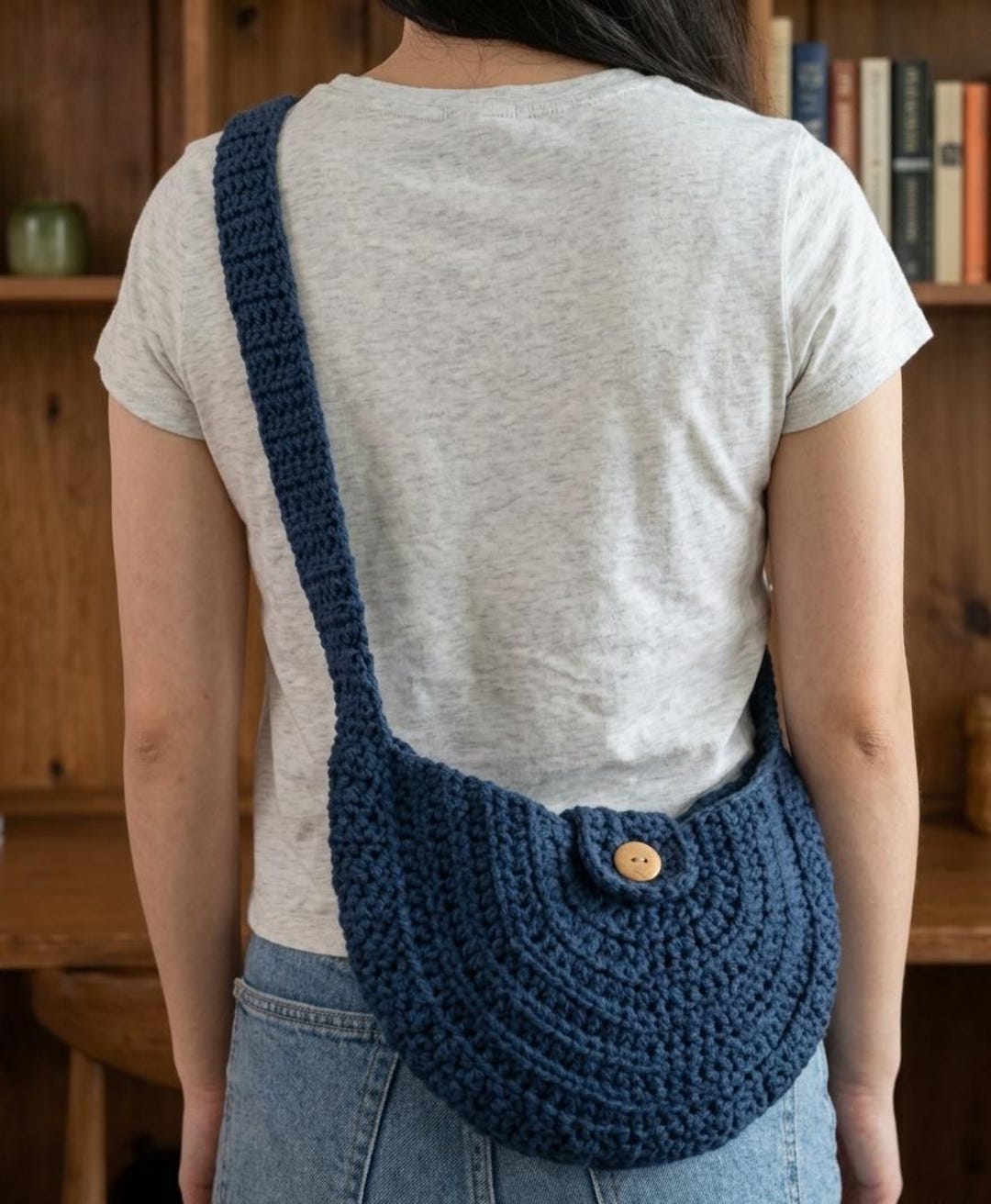 Crochet Crescent Bag Pattern PDF | Crossbody Shoulder Bag Tutorial ...
