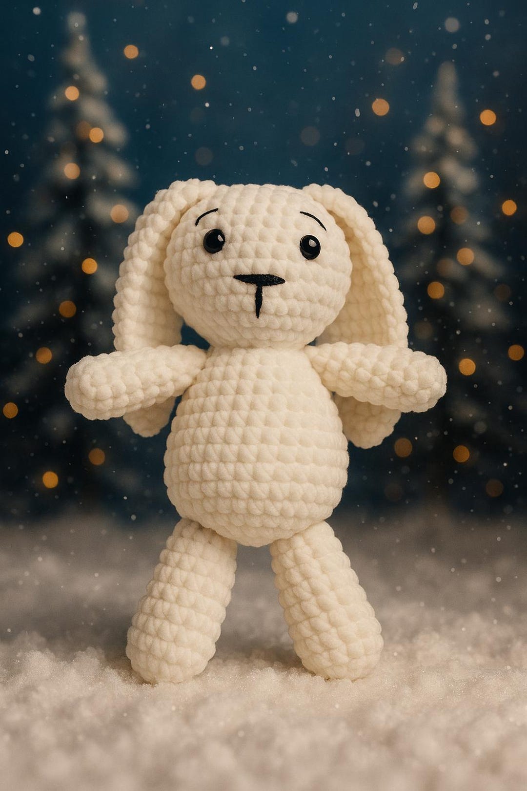 Small Crochet Rabbit Soft Amigurumi Rabbit Crochet PDF, Plush Toy Tutorial, Long Ear Animal ...